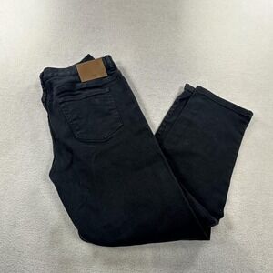 Peter Manning Jeans Mens 35 Black Dark Wash Travel Slim Fit Stretch Denim